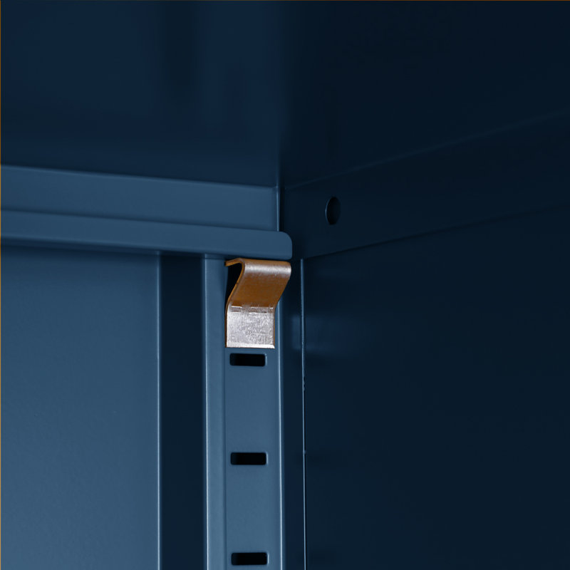 Nilan 38cm W Steel Bedside Table, Navy