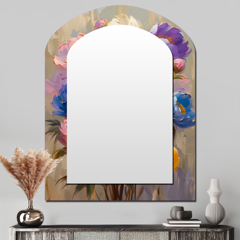 Décoration de pivoines mauves et blanches Regal, 43 po x 33 po
