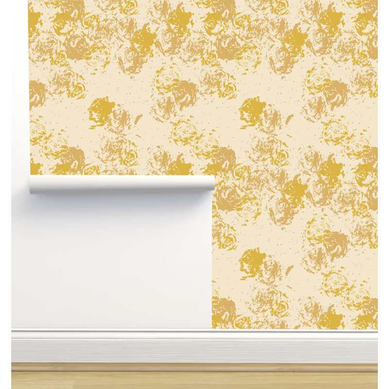 Rouleau de papier peint adhésif 12 pi x 2 pi Monor Designs, Jaune