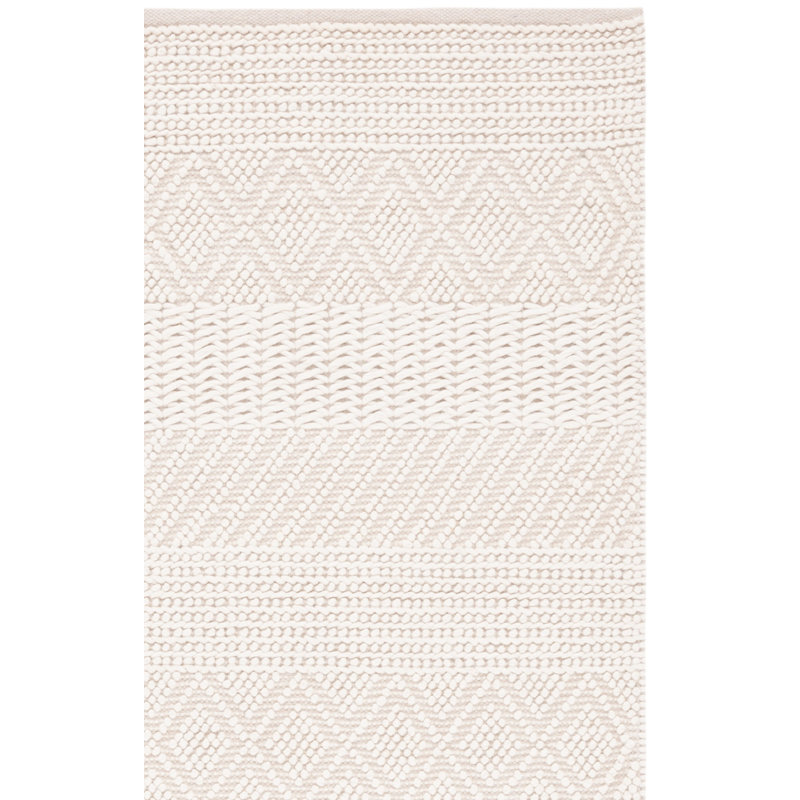 Natura Hand Woven Wool Geometric Rug, Rectangle 5' x 8'