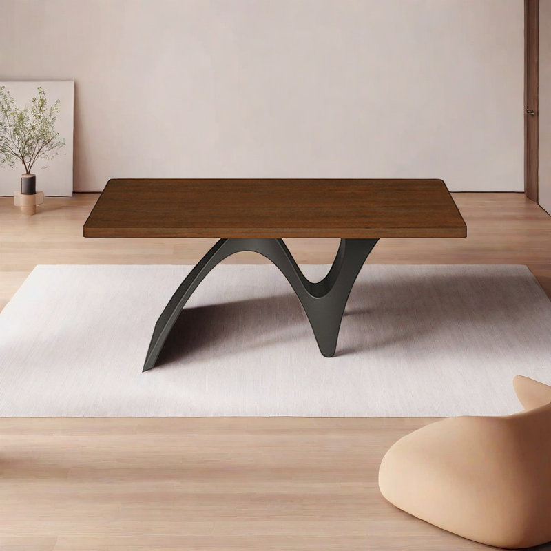 Yatziri Modern simple solid wood dining table, 29.5"H x 86.6"L x 35.4"W