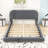 Teddy Fleece Upholstered Platform Bed with Curve-Shaped Design and Slats-856298115-856298127