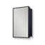 Armoire de salle de bain et de salon polyvalente à fixation murale ou encastrée avec matériau en poudre de fer noir et tablettes amovibles