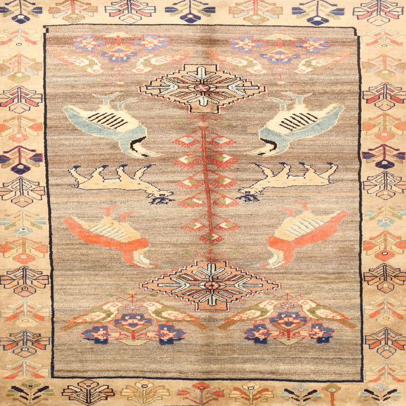 Tapis beige / brun Cange, Rond 6 pi