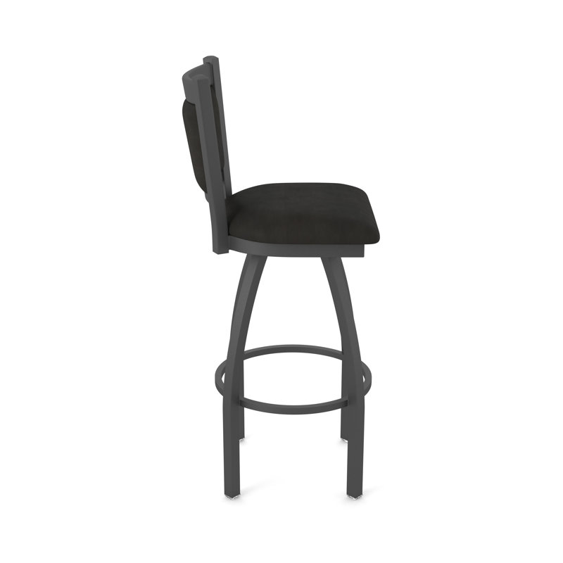 Tabouret pivotant Hadleigh, Étain, Tabouret de bar (siège d'une hauteur de 36 po), Vinyle - espresso Canter