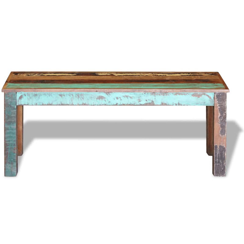 Ensemble de 2 chaises de salle à manger en bois de sheesham vidaXL Rustic, Bleu, H 17,72 po x l 43,31 po x P 13,78 po