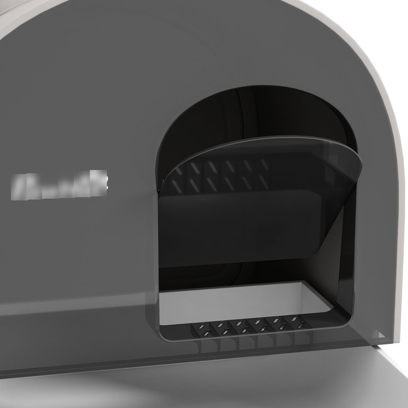 Bac à litière pour chat Akef avec couvercle, 17 po x 17 po x 18,5 po, gris, désodorisant et pratique