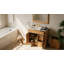 Meuble-lavabo moderne 36 po avec cadre en pin massif, 1 porte à fermeture douce et 3 tiroirs, armoire de rangement moderne-1524916075