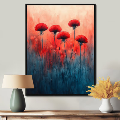 Scatter The Seeds In Bold Hues Abstract I - Pissenlit, art encadré