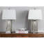 Ensemble de lampes de table argentées de 27 po Tati