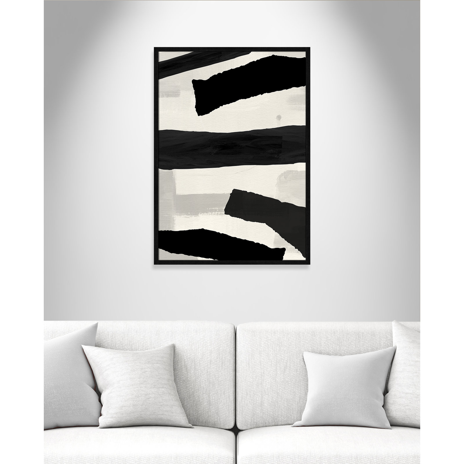Mountain Paths I Print, 35.5" H x 25.5" W x 0.75" D, Black