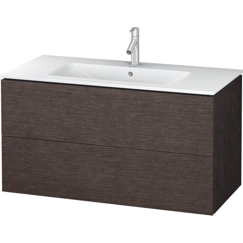 Base de meuble-lavabo simple murale Duravit seulement - chêne foncé brossé (lavabo non inclus), Chêne foncé brossé