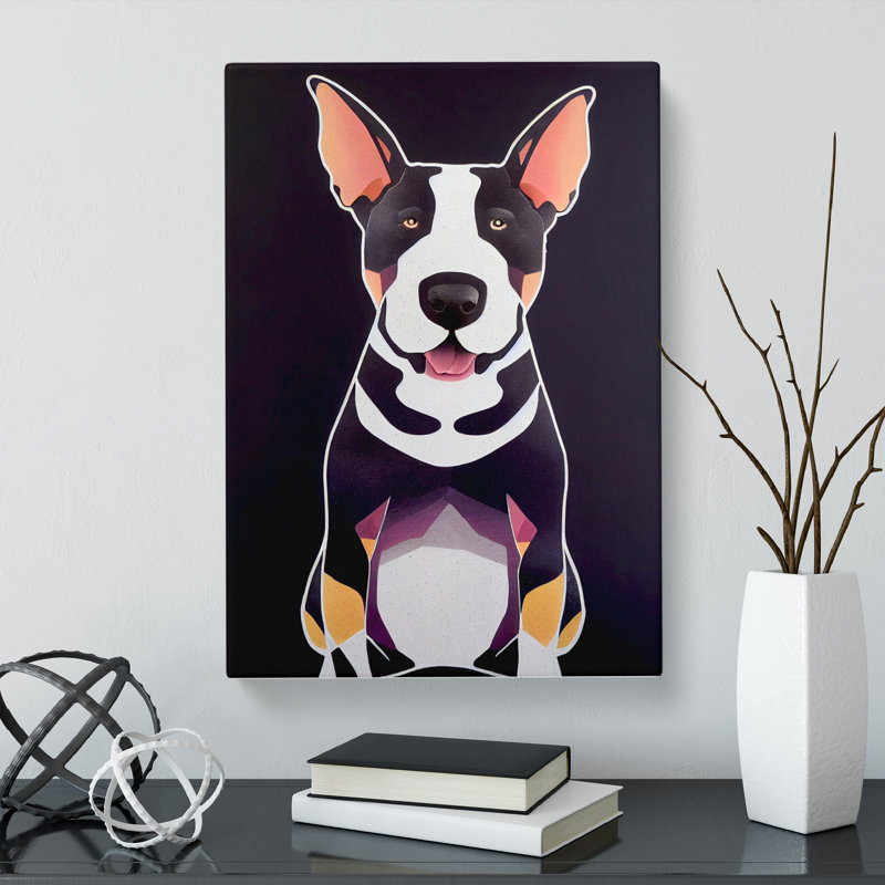 Enosburg English Bull Terrier - Wrapped Canvas, 76cm H x 50cm W x 3cm D