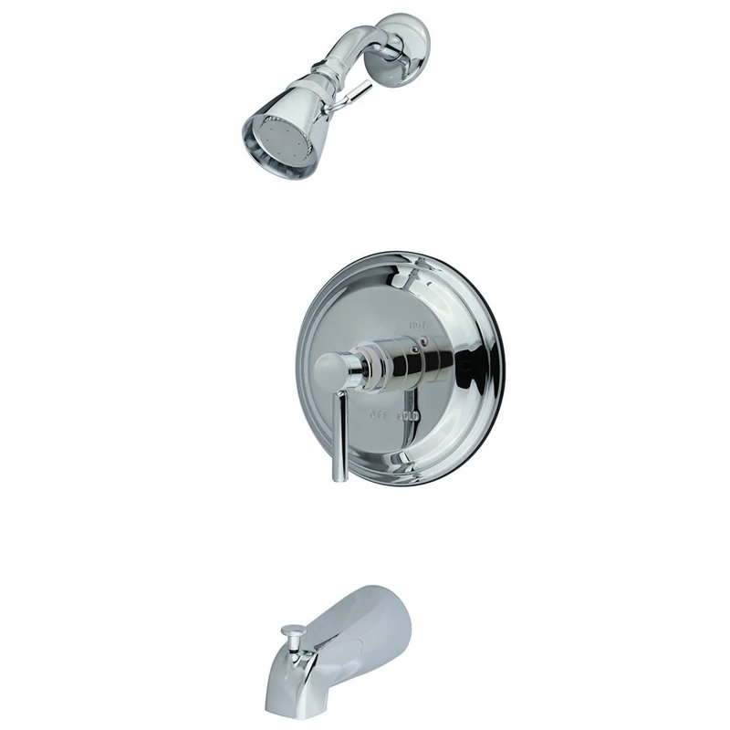 Kingston Brass Concord Single-Handle Pressure Balanced Tub and Shower Faucet, Trim Only, Polished Chrome