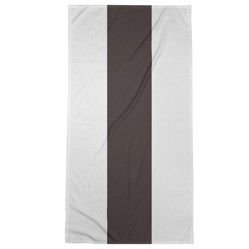 Bath Towel, White/Brown