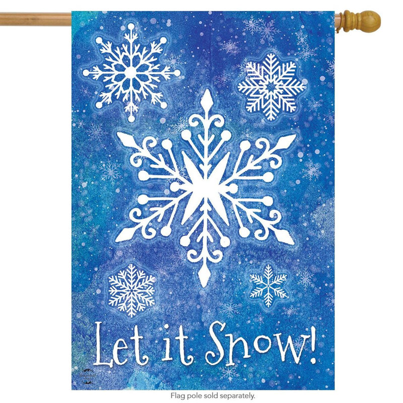 Drapeau saisonnier des flocons de neige