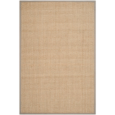 Auckland Bamboo Slat/Seagrass Natural/Gray Area Rug