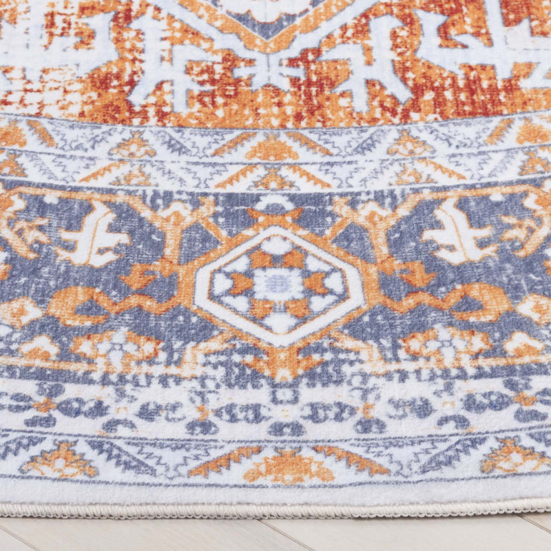 Shealin Machine Washable Performance Oriental Rug, Round 6'