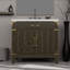 Meuble-lavabo simple avec comptoir en marbre de Carrare