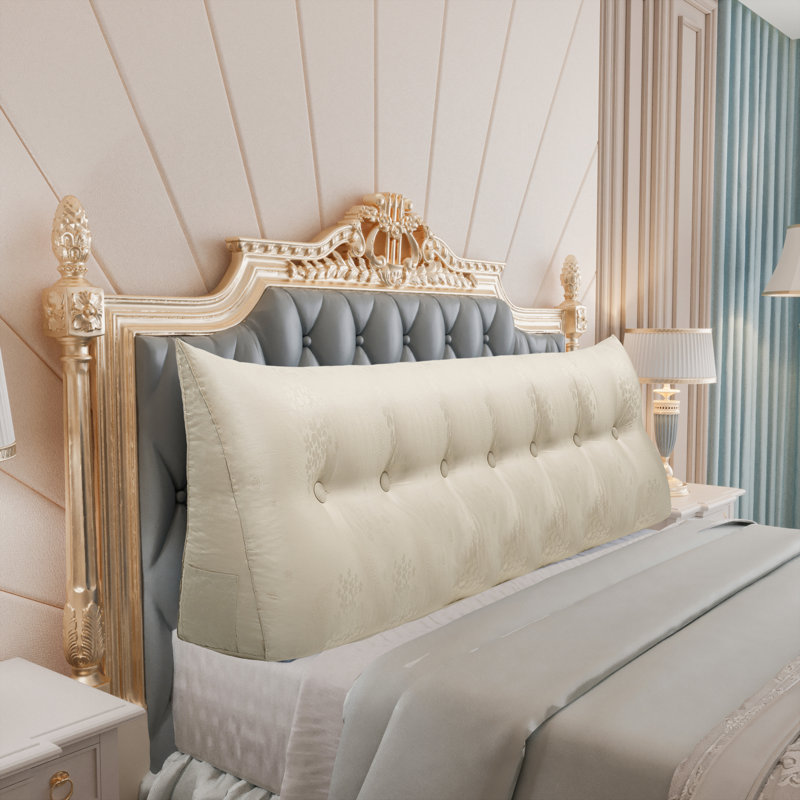 Coussin de tête de lit confortable, Très grand lit, Beige clair