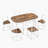 Modern 7-Piece Dining Table Set With Faux Marble Compact 55Inch Kitchen Table Set For 6, White+Cherry