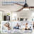 48 Inch Modern Ceiling Fan With Light,3 Wood Blades,3 Colors Temperatures,6-Speed Quiet Reversible DC Motor,Ceiling Fan With Remote Control For Bedroom Outdoor/Indoor