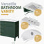 Meuble-lavabo 36 po avec armoire à pharmacie, armoire de rangement moderne avec 2 portes à fermeture douce et 4 tiroirs, meuble-lavabo simple