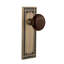 Mission Plate with Brown Porcelain Door Knob-416439986