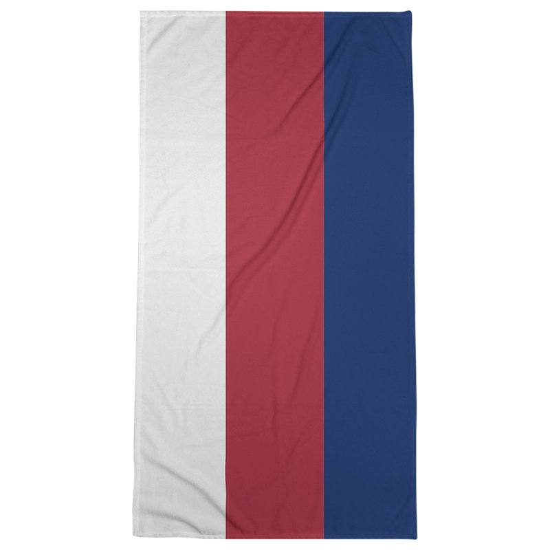 Montreal Lightweight Bath Towel, White/Red/Blue, Microfiber