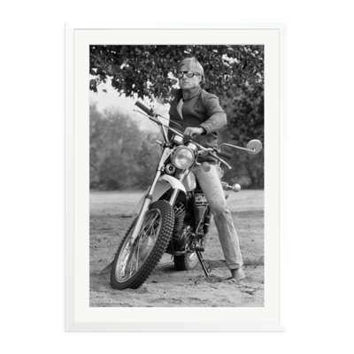 Robert Redford on his Motorcycle