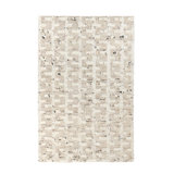 Kapala Geometric Shapes Area Rug in Ivory