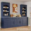 Garde-manger autoportant moderne, rangement pour buffet, armoire à café avec tiroir, 2 tablettes réglables et 2 tablettes de porte pour la cuisine et la salle à manger-1010031690