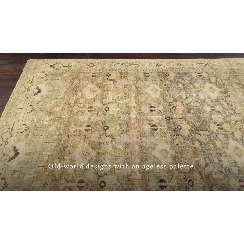 Ivory Oriental CloudPile 27" x 45" Synthetic Stain-Resistant Rug