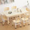 Ensemble de table à hauteur réglable et 6 chaises, bureau Graffiti avec boîte de rangement amovible