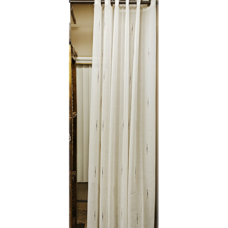 Panneau de rideau simple diaphane avec œillets Barahona