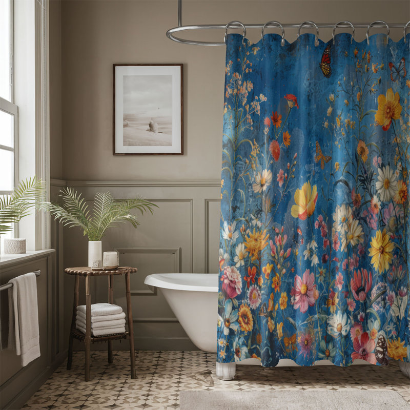 Rideau de douche Meadow Bloom - Premium, H 74 po x l 71 po