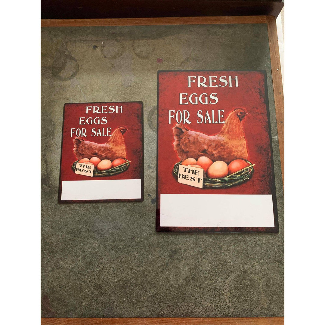 Fresh Eggs for Sale - Chicken Wall Décor
