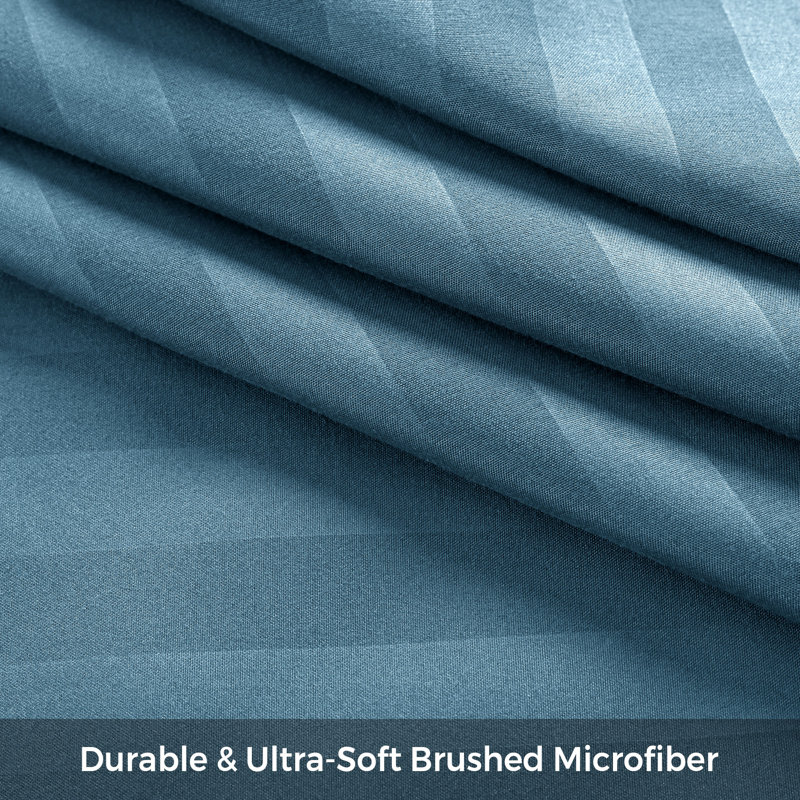 Raskind Microfiber Fitted Sheet, Blue, Kingsize (5")
