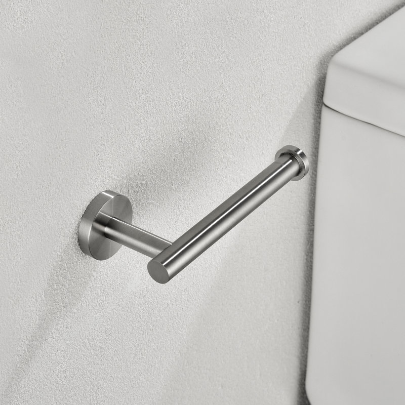 5 Wall Mount Towel Rack For Bathroom - Brushed Nickel Look, Aluminium, Modern Style, Corrosion, Versatile Use, Easy To Install Mounted 5 Piece Nickel, Appearance, Rust-, Multifunctional Different