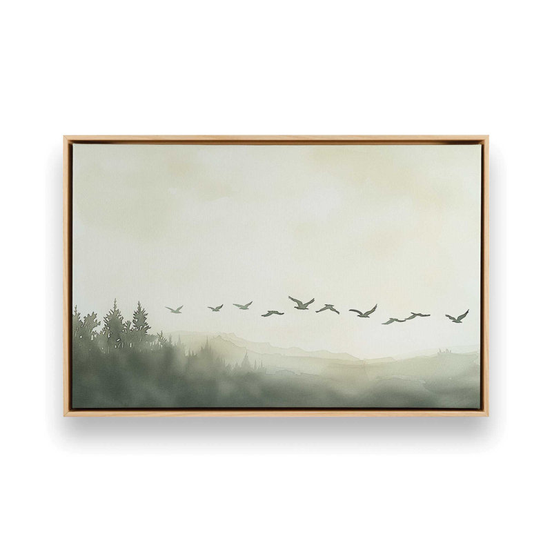 Toile roulée Skyward Silhouettes, Érable américain encadré, H 12,75 po x l 18,75 po x P 1,75 po