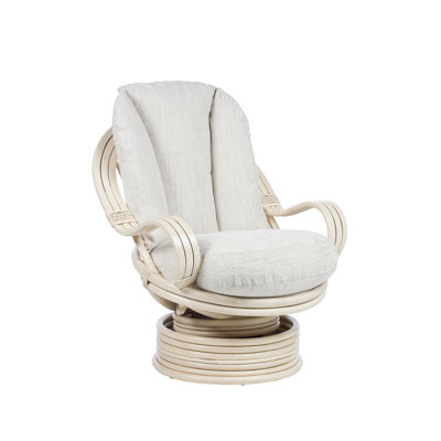Freese Cotton Wicker Swivel Armchair