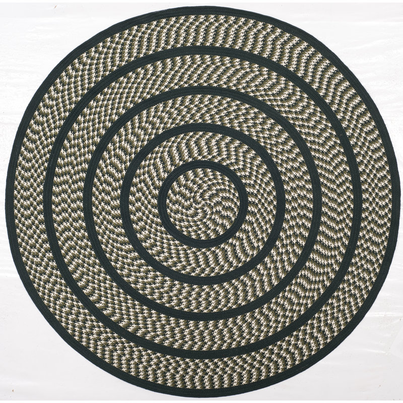 Tapis géométrique tissé à la main Georgina, Rond 8 pi