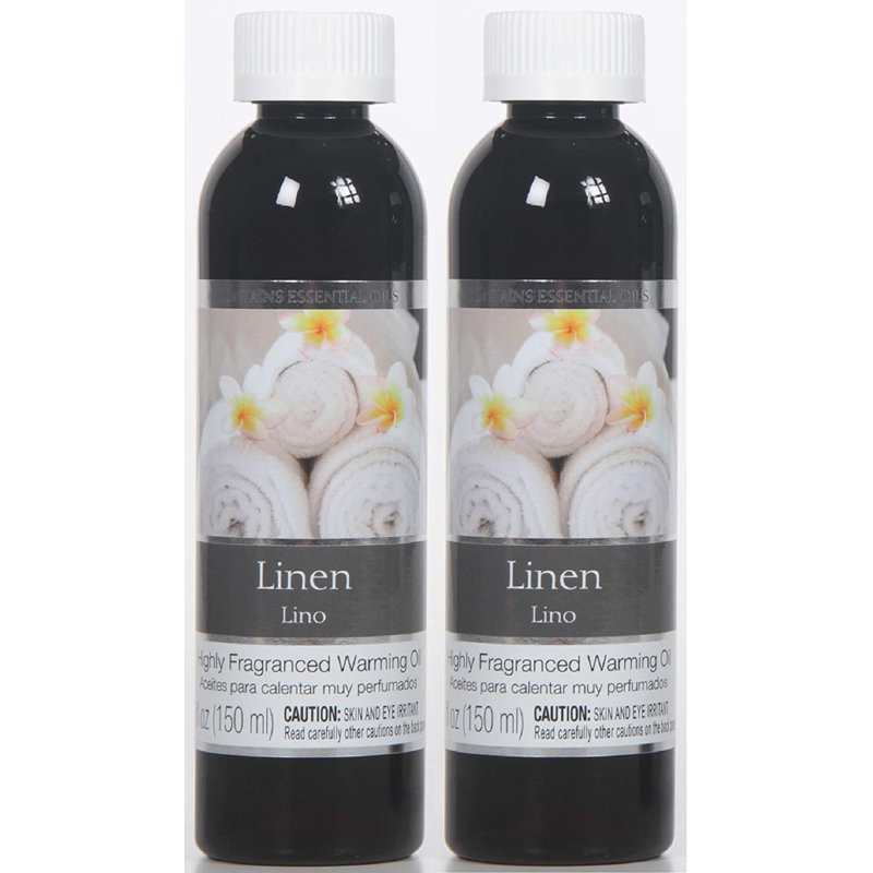 Hosley Linen Fragrance Warming Oils, Set of 6, 5oz Each. Ideal Gift for Weddings, spa, Reiki, Meditation, Bathroom Settings.P1