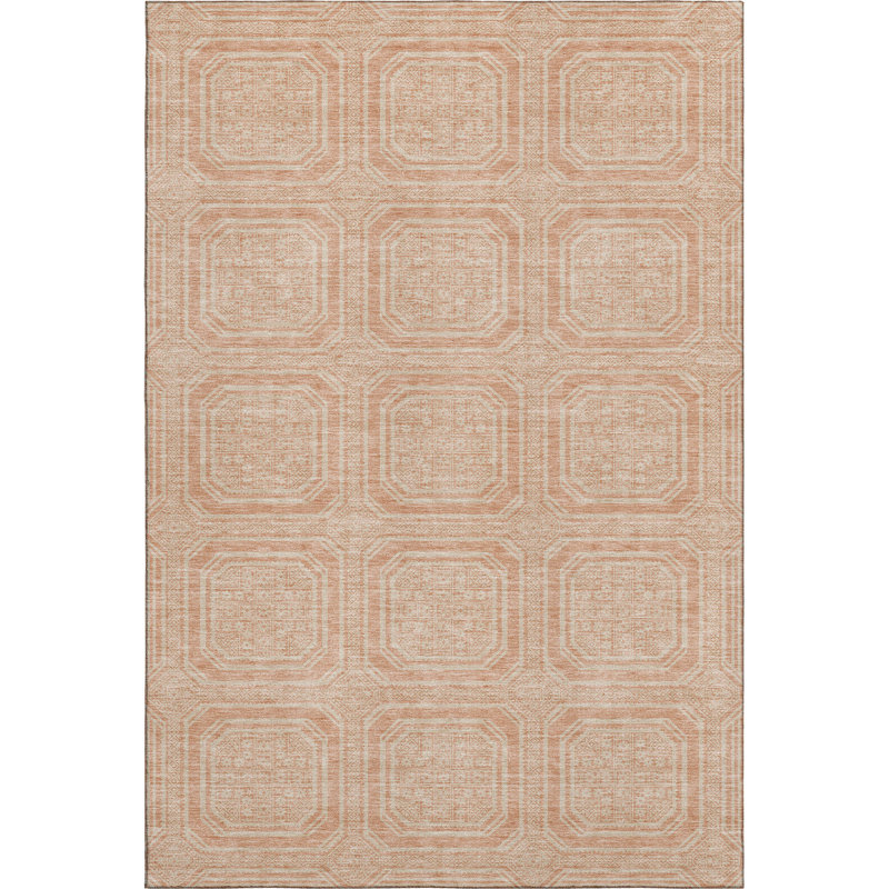 Premium Machine Washable Sykora AMF1451 Geometric Rug, Rectangle 10' x 14'