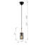 Luminaire suspendu simple en métal à hauteur réglable avec capuchon en métal-1375390464