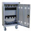 Chariot et armoire de chargement mobile 35 en argent - pour tablettes, ordinateurs portables, charge rapide, sécurisée, charge efficace, verrouillage sécurisé