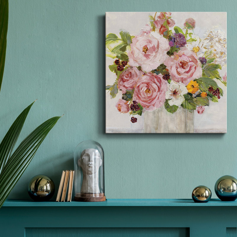«Becoming Blush I», reproduction d'art sur toile tendue, H 10 po x l 10 po x P 1,5 po