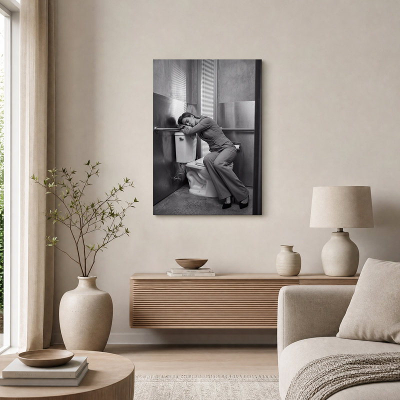 Art mural en toile noir et blanc, H 24 po x l 18 po