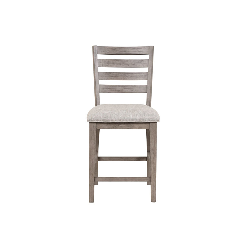 2 tabourets de bar avec sièges rembourrés en gris rustique enchanteur 2 classiques