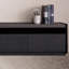 Meuble télé noir moderne de style minimaliste